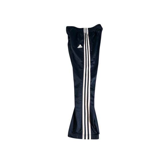 Adidas Youth Medium 10-12 Track Pants Blue White Stripe Logo Athletic Joggers - Picture 8 of 10